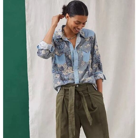 Love The Label Tops - Anthropologie Love The Label button down shirt size lp